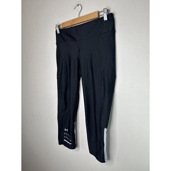 Under Armour Womens Compression Ankle Active Cropped Black Leggings Size Medium - Picture 2 of 10